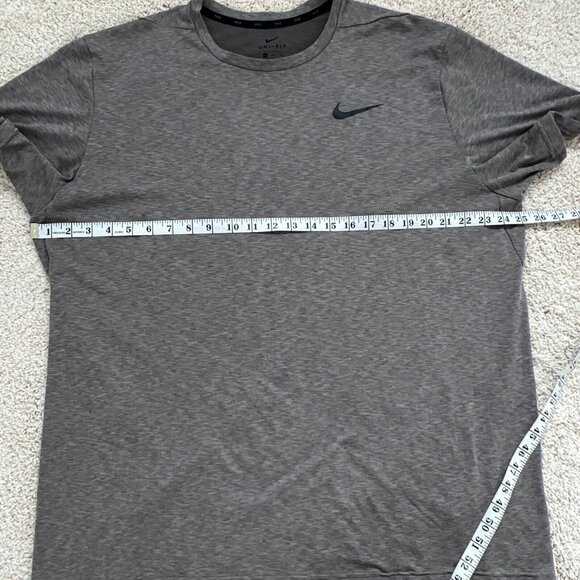 Nike Mens T Shirt XXL Gray Short Sleeve Dri Fit Athletic Cut - Picture 8 of 12
